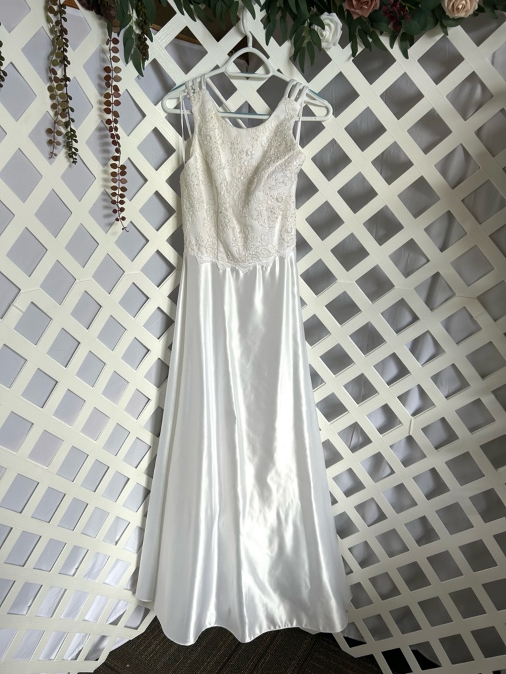 1001 Nights Cream Lace Dress Size 7/8 Romantic Cottagecore Boho Made in USA
